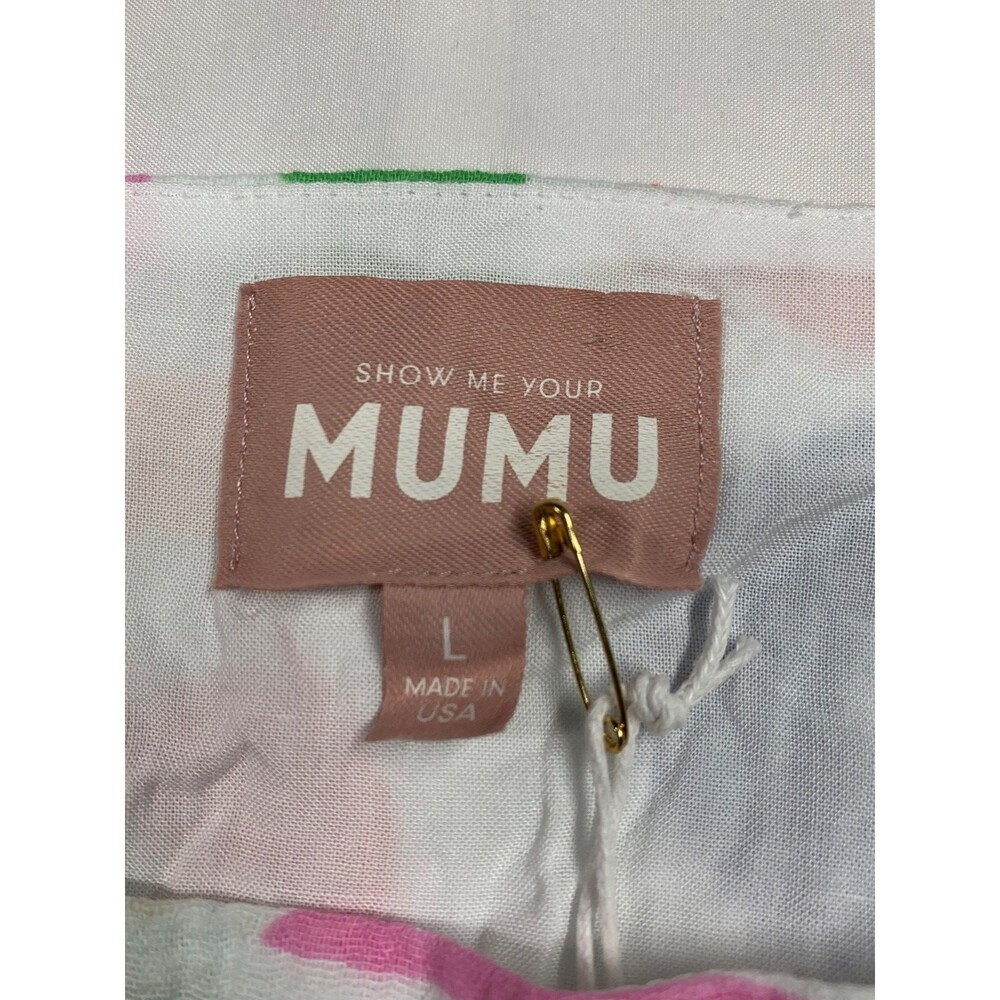 Show Me Your Mumu Tara Crop Top Women’s L Multicolor Boho Primary Paradise NWOT - Picture 3 of 9